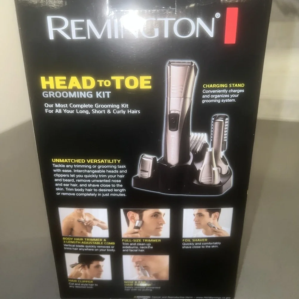 Remington Men's Head to Toe 12 Trimming Lengths Rechargeable Grooming Kit PG517